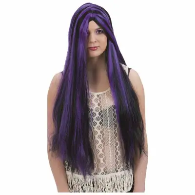 Svart/lila Peruk