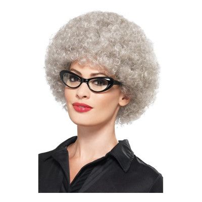 Tant Krullig Grå Peruk - One size