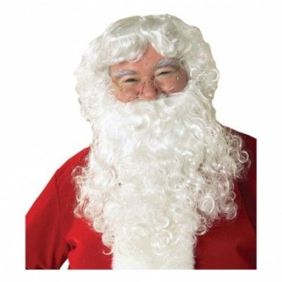 Tomteskägg och Peruk Lockig - One size