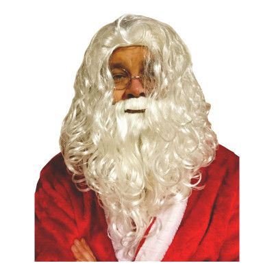 Tomteskägg och Peruk Vågig - One size
