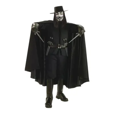 V For Vendetta Deluxe Maskeraddräkt - One size