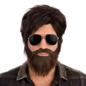 Vegas Semesterkille Perukset Brun - One size