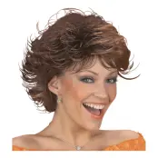 Wet Look Brun Kort Peruk