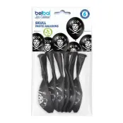 Ballonger Pirat Döskalle - 6-pack
