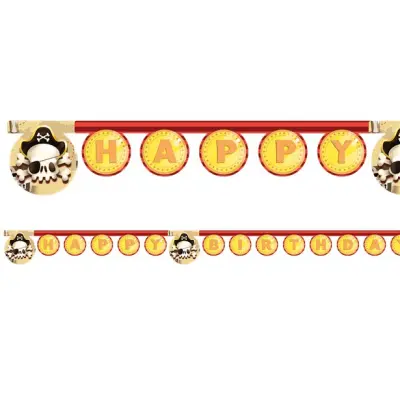 Banderoll Mäktiga Pirat 200 cm