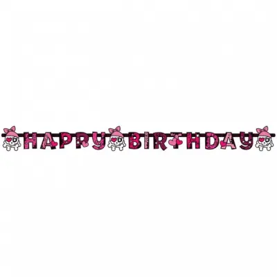 Banderoll rosa pirat 180 cm