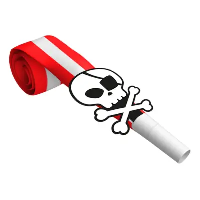 Blåsormar Pirat Happy Birthday - 6-pack