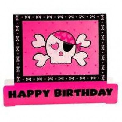 Bordsdekoration rosa pirat