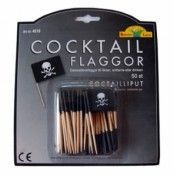 Cocktailflaggor Pirat - 50-pack
