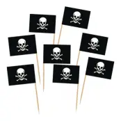 Cocktailflaggor Pirat - 50-pack