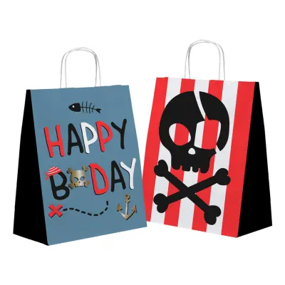 Kalaspåsar Pirat Happy Birthday - 6-pack