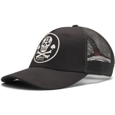 Lucky 13 Keps - Pirate Skull - Trucker Hat Black - för  svart