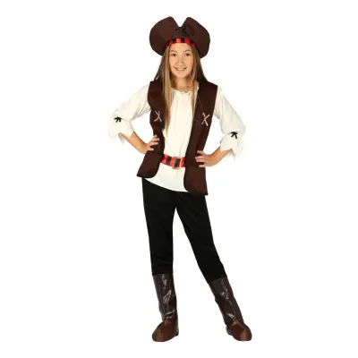 De Sju Haven Pirat Flicka Maskeraddräkt - Large