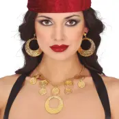 Halsband&Örhängen Guld Orientalisk