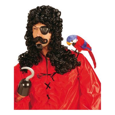 Kapten Krok Peruk med Mustasch - One size