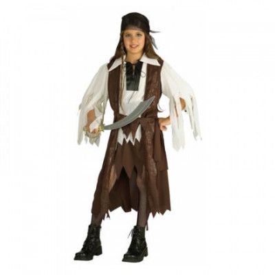 Karibisk Piratdrottning Barn Maskeraddräkt