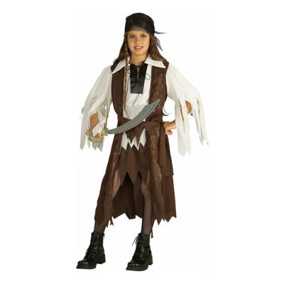 Karibisk Piratdrottning Barn Maskeraddräkt