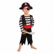 Klassisk Pirat Barn Maskeraddräkt - Medium