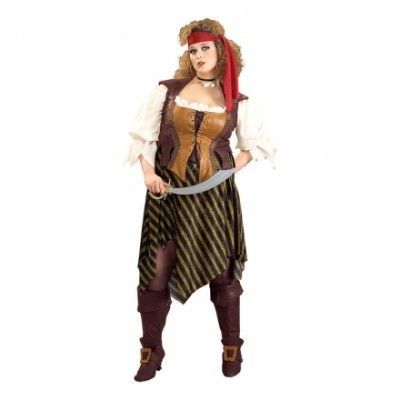 Kvinnlig Pirat Plus-size Maskeraddräkt