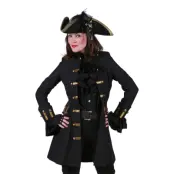 Medeltida Kappa Dam Svart Deluxe - Small