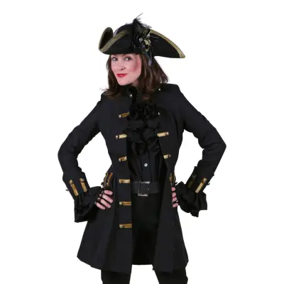 Pirat Kappa Dam Svart Deluxe - X-Small