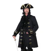 Pirat Kappa Herr Svart Deluxe - Medium