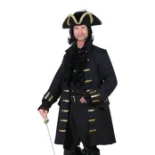 Pirat Kappa Herr Svart Deluxe - Small