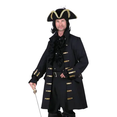 Pirat Kappa Herr Svart Deluxe - X-Large