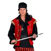 Pirat Black Beard Deluxe Maskeraddräkt - Large