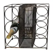 Vinställ Metall Svart/Guld