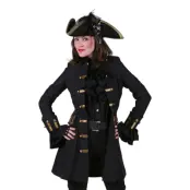 Pirat Kappa Dam Svart Deluxe - Medium