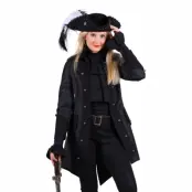 Pirat Kappa Dam Svart Deluxe - Small