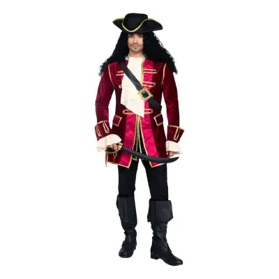 Pirat Kapten Deluxe Maskeraddräkt - Small