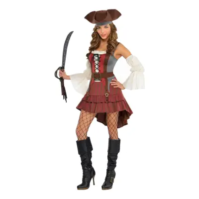 Pirat Klänning Maskeraddräkt - Medium