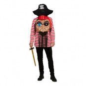 Pirat med Jätteansikte Maskeraddräkt - One size
