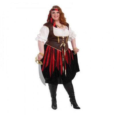 Piratdam Plus-size Maskeraddräkt