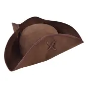 Pirathatt Trehörnig Brun - One size