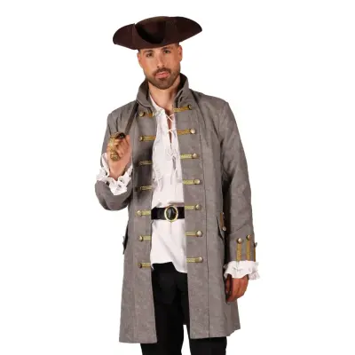 Piratjacka Grå Herr Deluxe - Medium