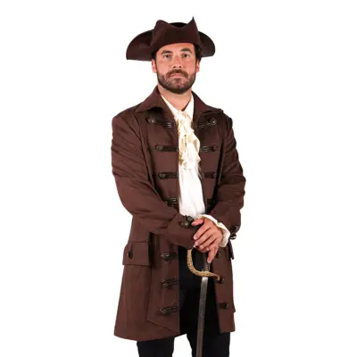 Piratjacka Mörkbrun Herr Deluxe - Medium