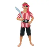 Piratpojke Randig Barn Maskeraddräkt