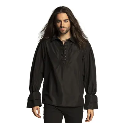Piratskjorta Svart - M/L