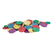Plastmynt Multifärgad - 100-pack