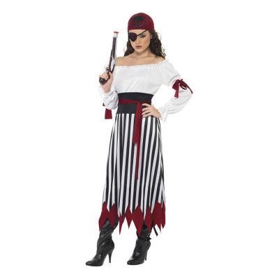 Randig Piratdam Maskeraddräkt