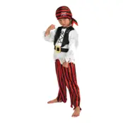 Randig Piratpojke Maskeraddräkt - Toddler