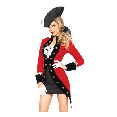 Red Rebel Pirate Dam Maskeraddräkt - Large