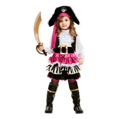 Rosa Pirat Barn Maskeraddräkt - X-Small