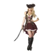 Sjörövare Röd/Brun Maskeraddräkt - Large