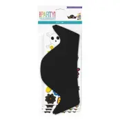 Svarta Pirathattar i Papp - 8-pack