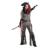 Zombie Pirat Dam Deluxe Maskeraddräkt - Large