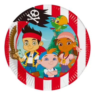 Pappersassietter Jake and the Neverland Pirates - 8-pack